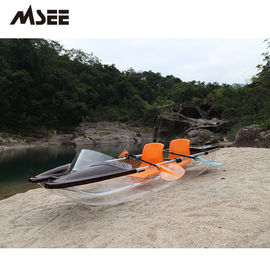 Kayak Polycarbonate Glass Cruising Kayak Transparan Dengan Dua Kursi Gratis pemasok