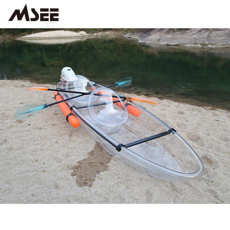 Aksesoris Bebas Plastik Bening Kayak Paddle Glass Boat Polycarbonate Dengan Motor pemasok