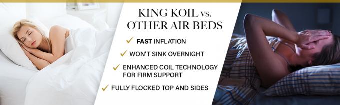 king koil queen size mewah mengangkat tempat tidur airbed tiup dengan pompa built in meledakkan kasur udara